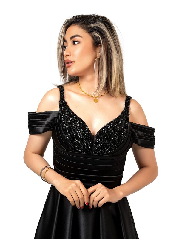لباس مجلسی مدل کریستال ساتن رزامد - Image 6