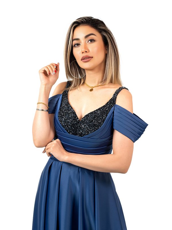 لباس مجلسی مدل کریستال ساتن رزامد - Image 4